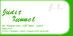 judit kummel business card